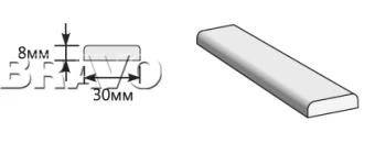 Притворная планка 2000*30*8 Dark Oak (Модерн)