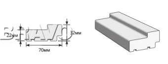 Коробка МДФ 2070*70*32 (п) Л-21 (БелДуб)