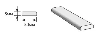 Притворная планка 2000*30*8 М Look Art
