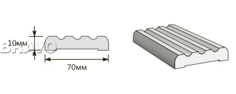 Наличник Тип-3 2100*70*10 Ф-11 (Орех)
