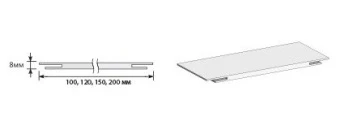 Добор "Т" 2370*100*8 Stormy Silk