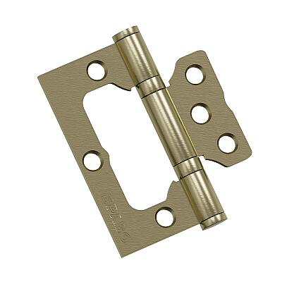 Петля без врезки стальная Bravo F-4-2BB 75*64*2,5 (универс.) (цвет AB Бронза)