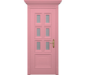 Дверь межкомнатная со стеклом Неаполь ДО1 магнолия