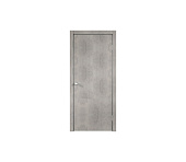 Влагостойкая дверь экошпон EtaDoor глухая одностворчатая Бетон серый