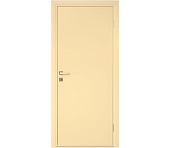 Влагостойкая дверь ПВХ EtaDoor глухая ванильная одностворчатая с ПВХ кромкой