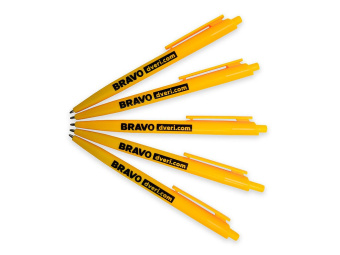 Ручка шариковая "BRAVO" (цвет W Белый)