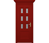 Дверь межкомнатная со стеклом Неаполь ДО1 вишня